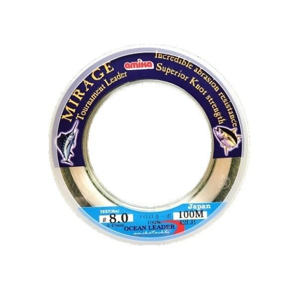 中壢鴻海釣具 《AMIKA》大物用 超軟碳素線MIRAGE (CARBON) 50M/100M卡夢線 前導線 船釣鐵板-細節圖3