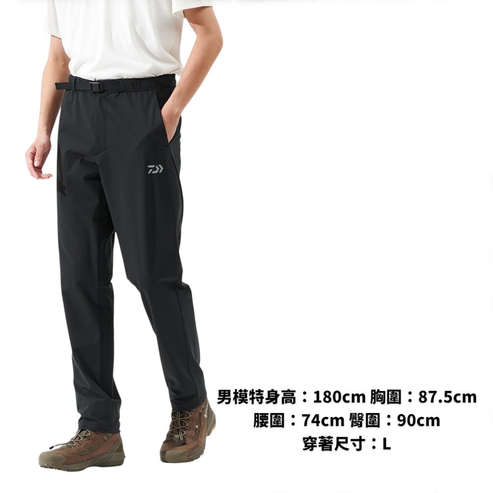 中壢紅海釣具【DAIWA】DP-8525 黑色輕薄防潑水彈性釣魚長褲 [25年款]-細節圖2