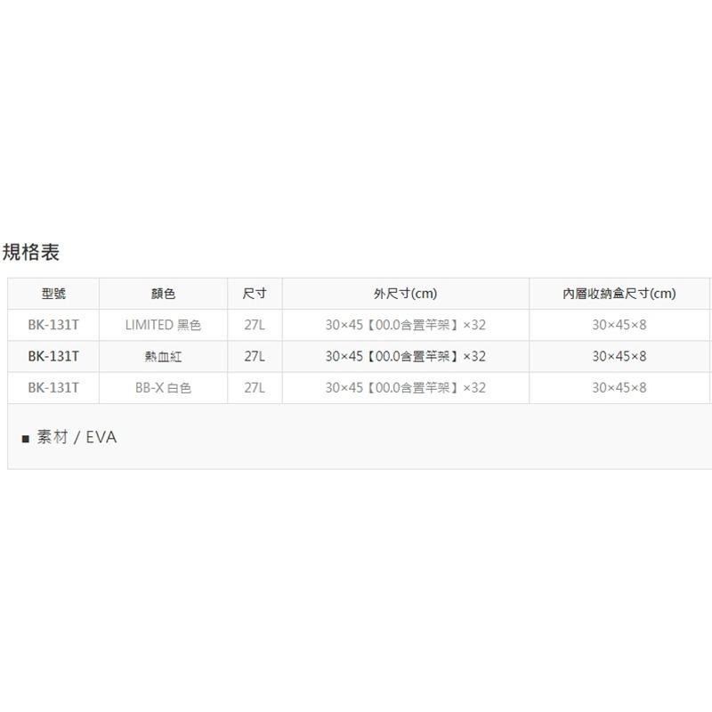 紅海釣具企業社【SHIMANO】BK-131T 27L收納箱 釣具置物箱 整理箱 釣魚裝備 限宅配-細節圖9