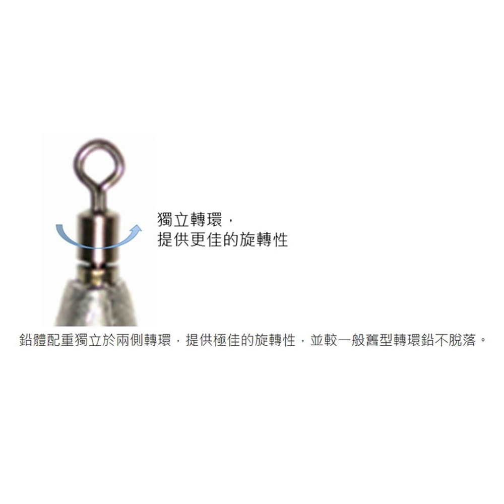 中壢紅海釣具【DELFICO】 達輝 高速轉環鉛 配重轉環 鉛錘 (台灣製造) 轉環銅錘-細節圖4