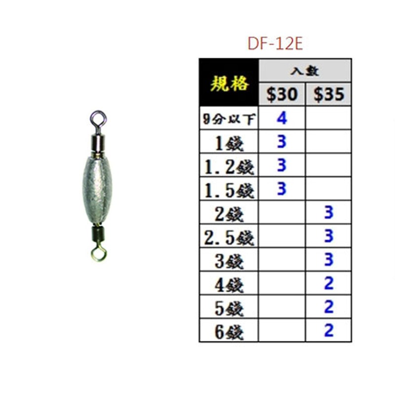 中壢紅海釣具【DELFICO】 達輝 高速轉環鉛 配重轉環 鉛錘 (台灣製造) 轉環銅錘-細節圖5