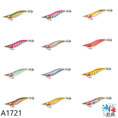(鴻海釣具企業社)《YO-ZURI》A1721 3.5吋 18g 木蝦 餌木 軟絲 花枝 路亞