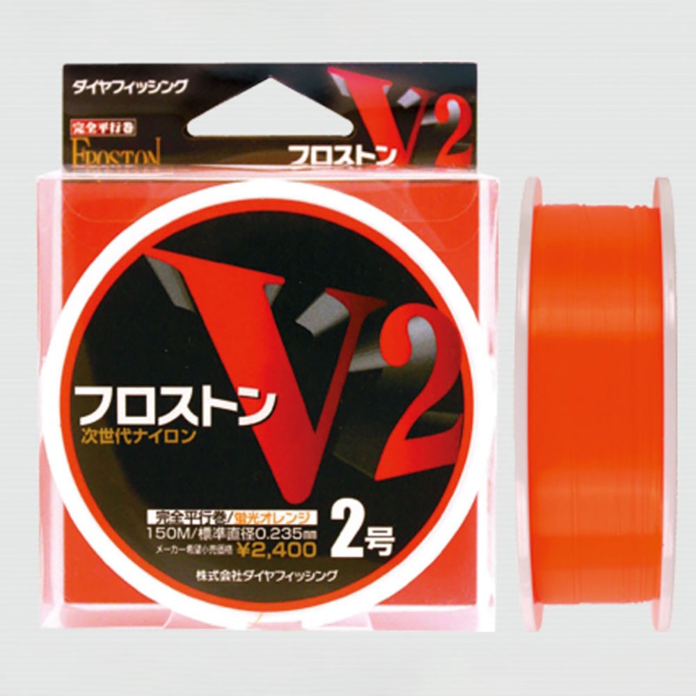 中壢鴻海釣具 日本島內線【DiaFishing】フロストン V2 螢光橘 磯釣母線 150m 全游動 全層 沉水線 磯釣-細節圖2