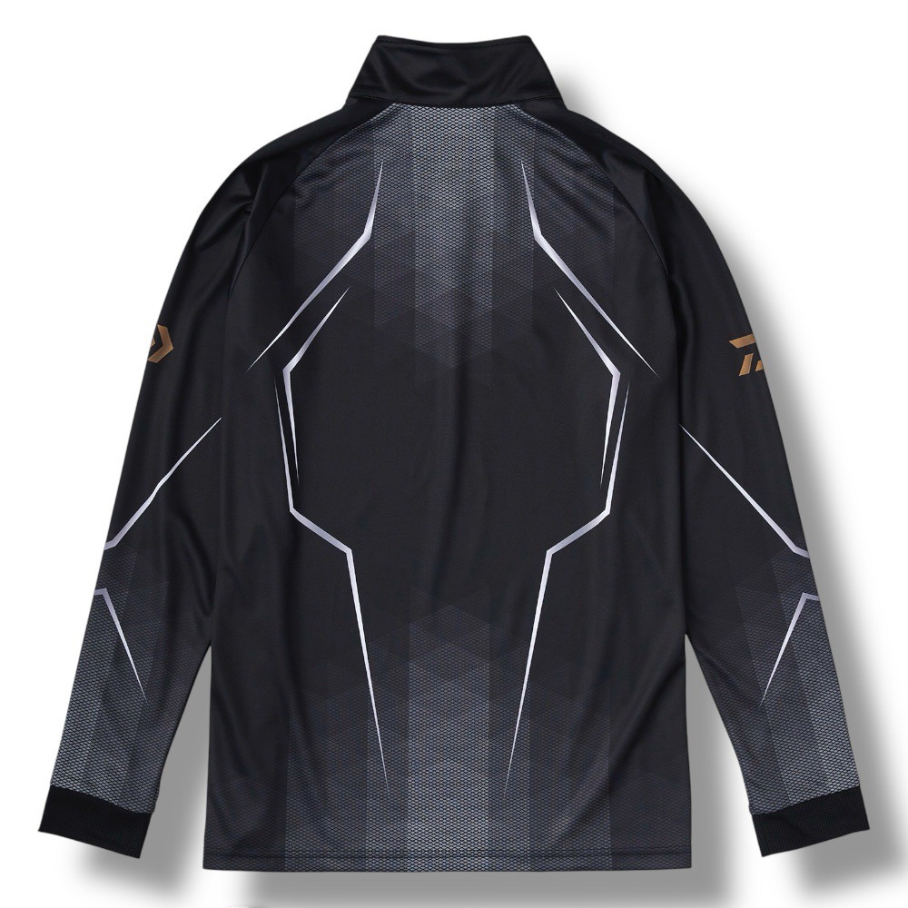 紅海釣具企業社【DAIWA】 DE-7525 黑色半拉鍊釣魚長袖 [25年款] 防紫外線 快乾 吸濕排汗-細節圖3