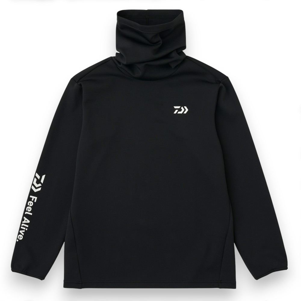 中壢紅海釣具【DAIWA】 DE-9325 黑色圍脖彈性長袖上衣 (25年秋冬款)-細節圖2