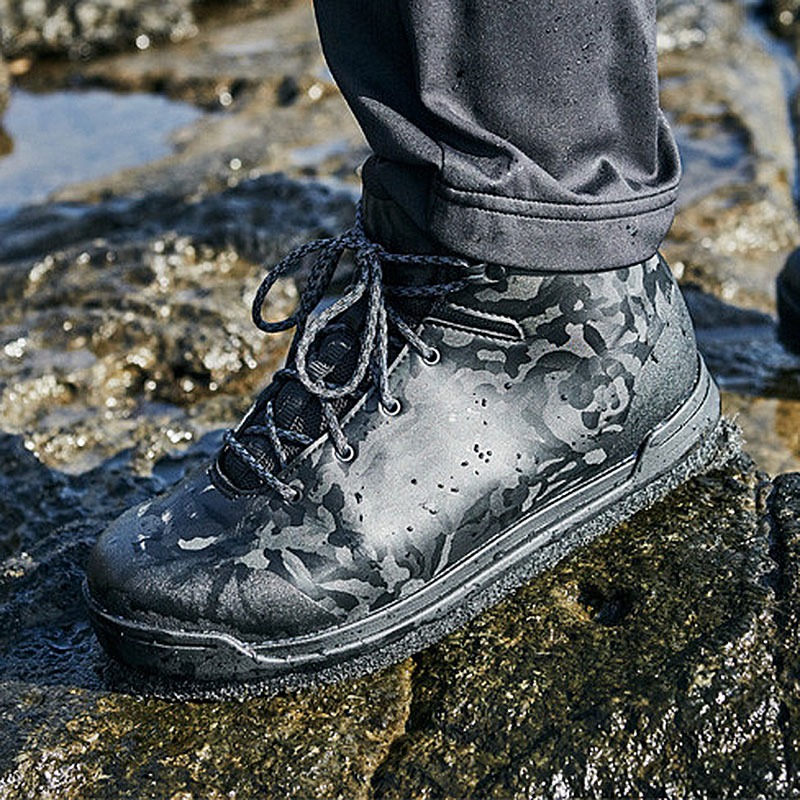 紅海釣具企業社【SHIMANO】FS-080T 黑色短統防滑釘鞋 磯釣防滑鞋 可替換鞋底  (20年款)-細節圖3