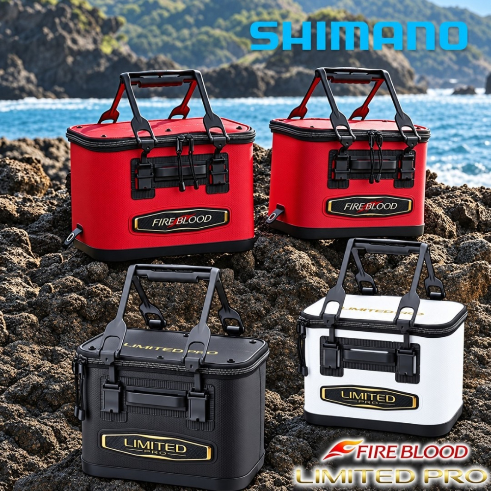 中壢紅海釣具【SHIMANO】 BK-111X LIMITED PRO 誘餌桶 硬式餌袋 誘餌袋A撒桶置物袋 24年款-細節圖2