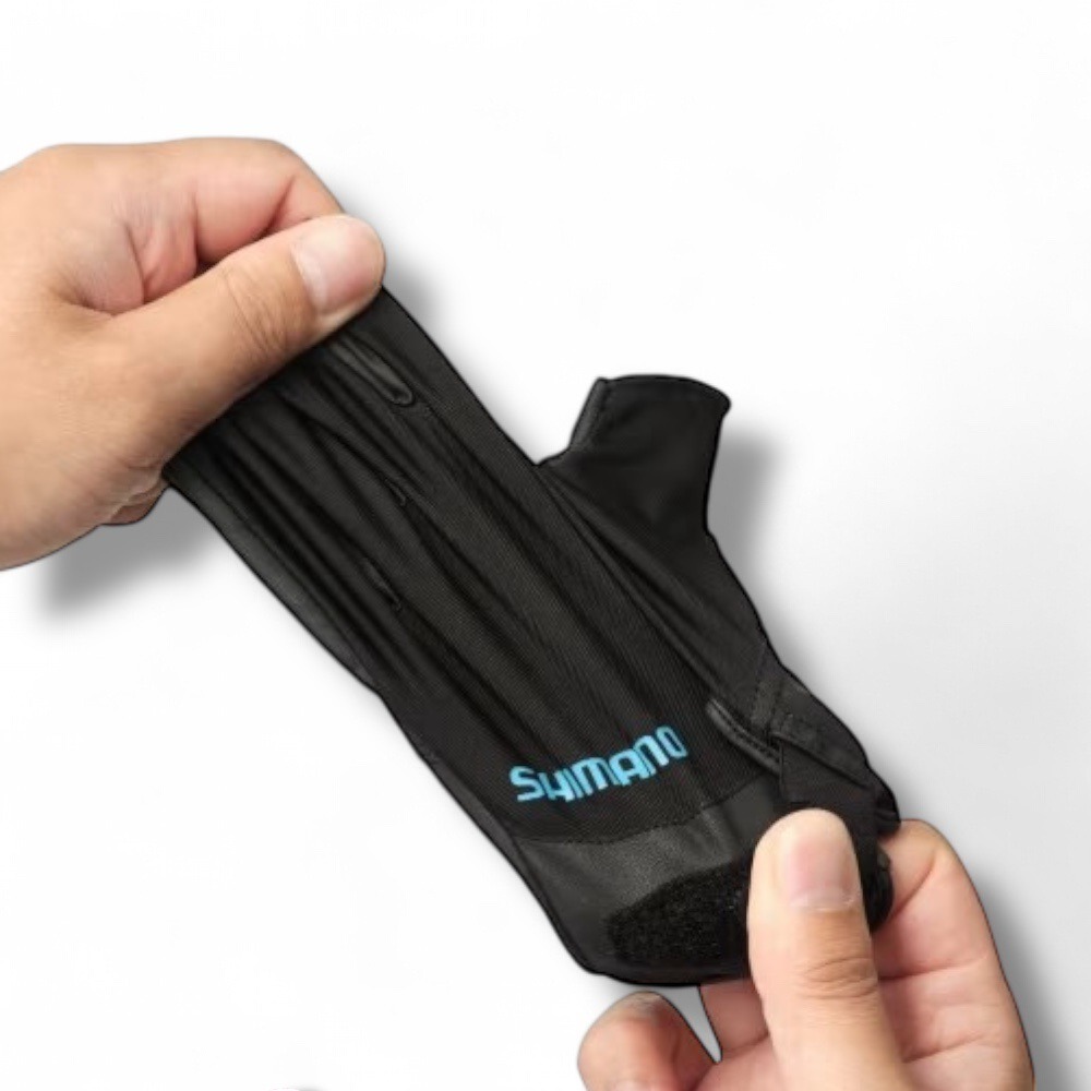 紅海釣具企業社【SHIMANO】 GL-008Y 黑色三指釣魚手套 (25年春夏款)-細節圖4