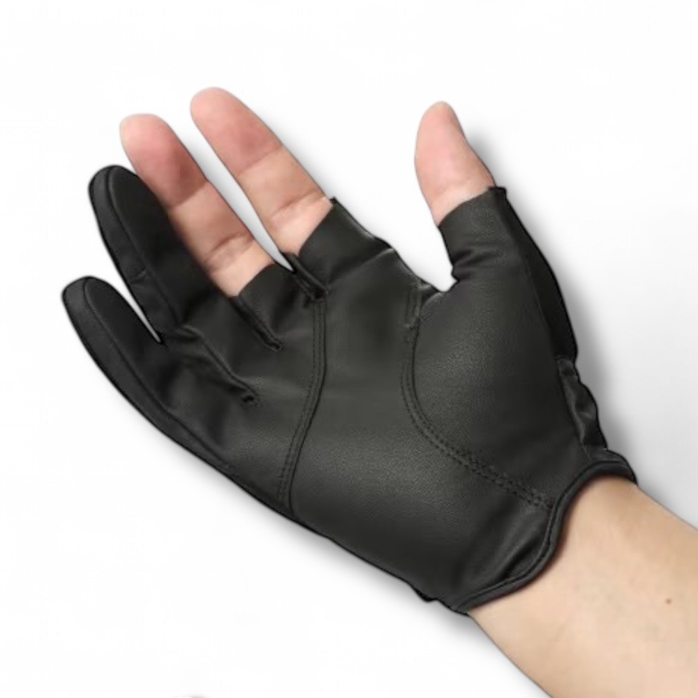 紅海釣具企業社【SHIMANO】 GL-008Y 黑色三指釣魚手套 (25年春夏款)-細節圖6