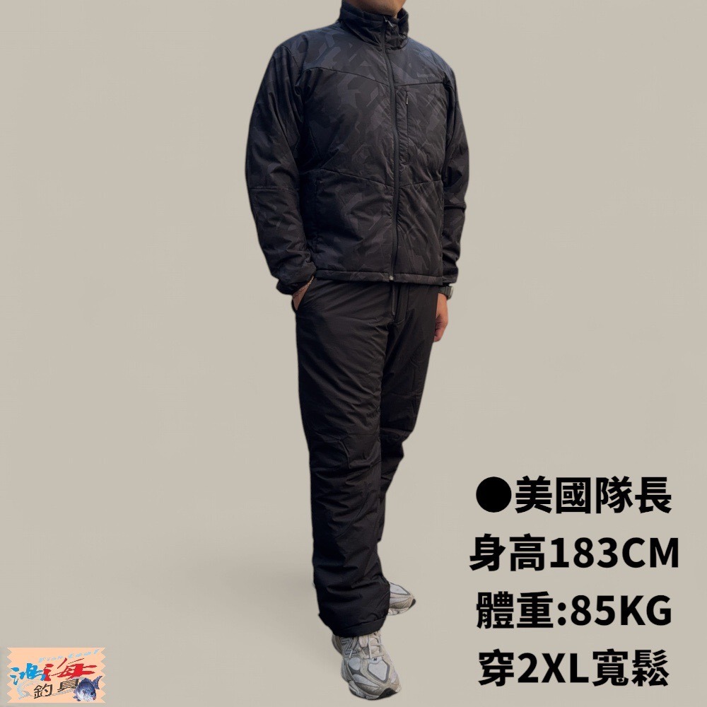 中壢鴻海釣具【SHIMANO】MD-055T 鋪棉保暖釣魚套裝 冬季長袖套裝 外套+長褲-細節圖2