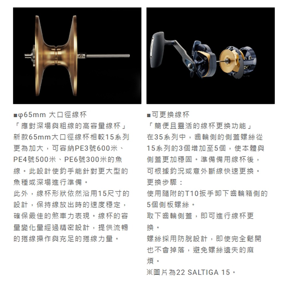 中壢紅海釣具【DAIWA】SALTIGA 35H 35HL 鼓式捲線器 (25年款)-細節圖9