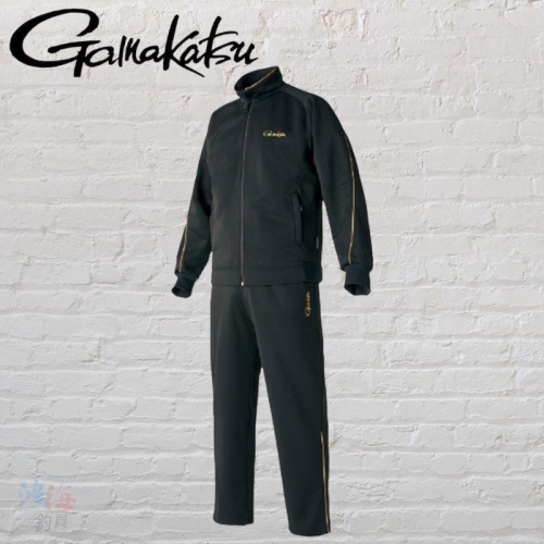 鴻海釣具企業社《gamakatsu》GM-3623 黑金色休閒套裝 零碼出清 L號