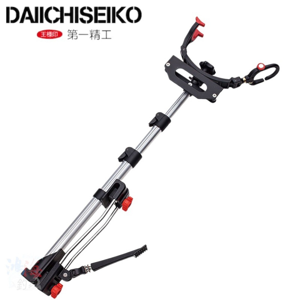 中壢紅海釣具【DAIICHISEIKO】第一精工 バッカン受三郎 三段式小繼誘餌袋置竿架 日本製-細節圖3