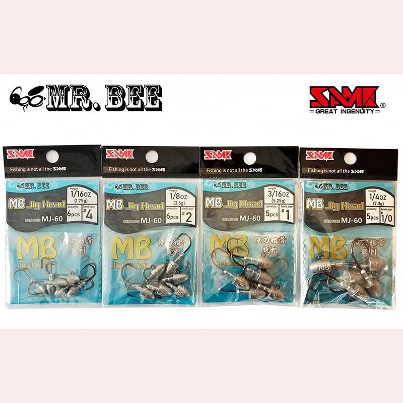 (鴻海釣具企業社)【SAME】MR BEE MJ-60 粗骨鉛頭鉤 路亞鉤 軟蟲鈎 淡水路亞魚鈎-細節圖3