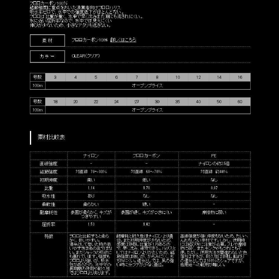 中壢紅海釣具【YAMATOYO】山豐大物フロロハリス碳纖線100M  卡夢線 碳素線 船釣 大物用 漁業專用-細節圖10