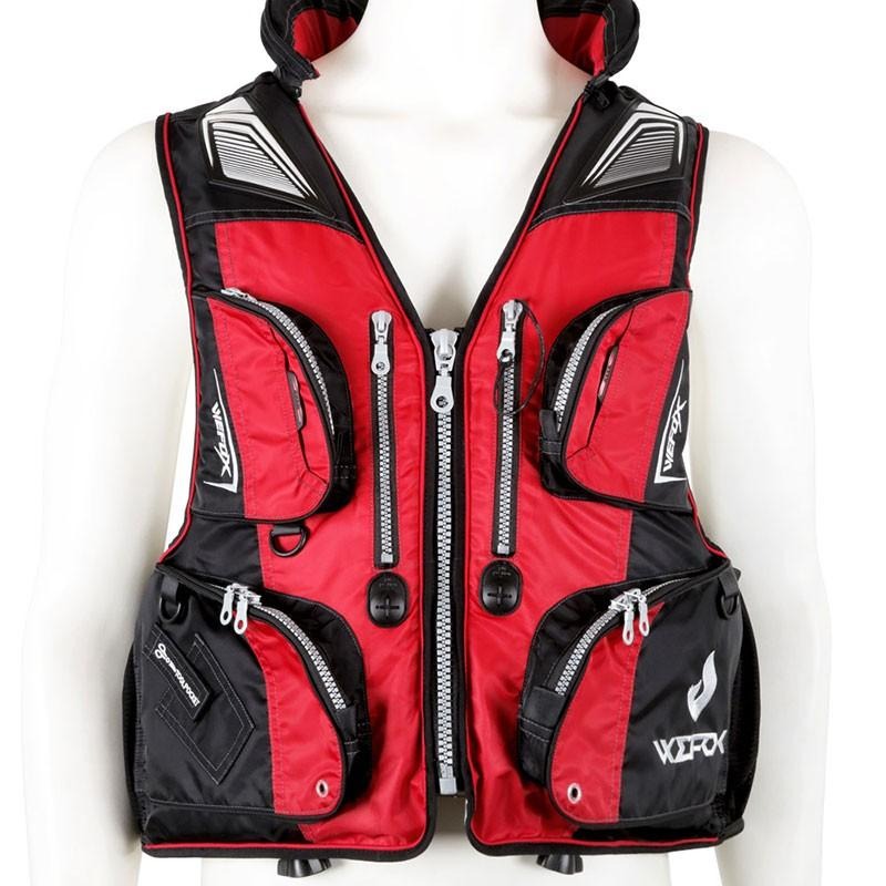中壢紅海釣具【WEFOX】WCX-4007 救生衣 救生背心 磯釣 海釣 釣魚背心-細節圖4