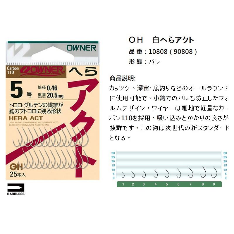 鴻海釣具企業社《OWNER》￥300 ヘらアクト 鯽魚鉤 釣鉤 池釣-細節圖4