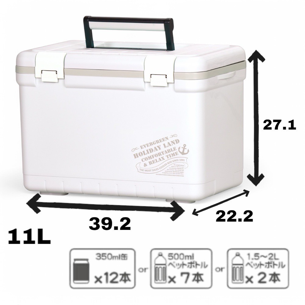 中壢鴻海釣具【SHINWA】伸和 HOLIDAY CBX-11L行動小冰箱 車用冰箱 硬式冰箱 保冷冰桶 釣魚露營冰箱-細節圖2