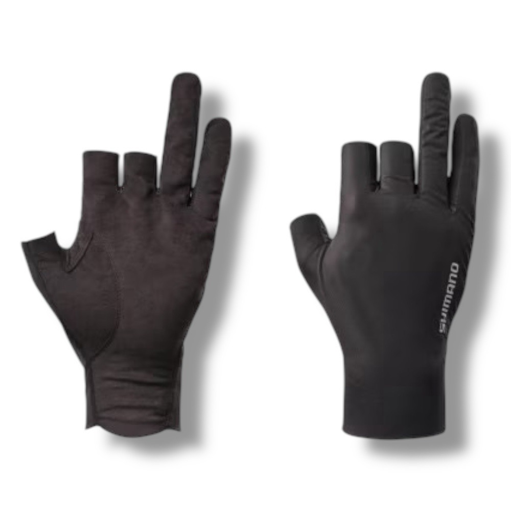 紅海釣具企業社【SHIMANO】 GL-006Y 黑色 露三指釣魚手套 (25年春夏款)-規格圖7