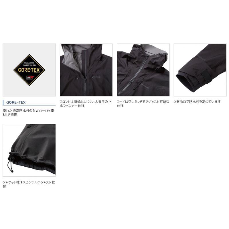 鴻海釣具企業社《SHIMANO》20 RA-01JT GORE-TEX 黑色機能防水透濕連帽外套夾克-細節圖3