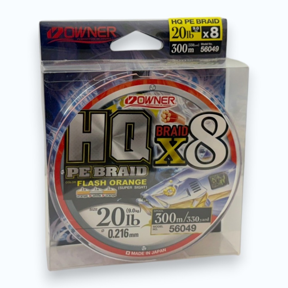 中壢紅海釣具【OWNER】HQ 8X 日本原裝PE線-300M 布線 編織線 釣魚線 船釣小搞搞 海釣場-規格圖6