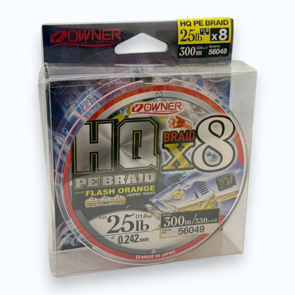 中壢紅海釣具【OWNER】HQ 8X 日本原裝PE線-300M 布線 編織線 釣魚線 船釣小搞搞 海釣場-規格圖6