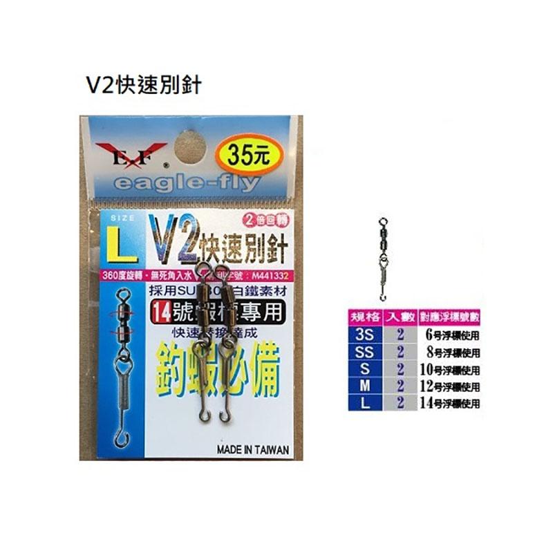 (鴻海釣具企業社)《展鷹》V2 快速別針(2入) 快換針 快別座 快別-細節圖3