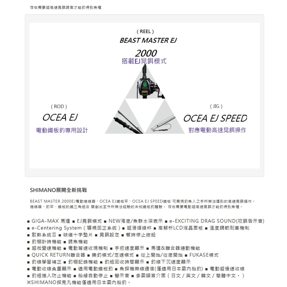 紅海釣具企業社【SHIMANO】BeastMaster 2000EJ 電動捲線器 電捲 BM2000EJ-細節圖4