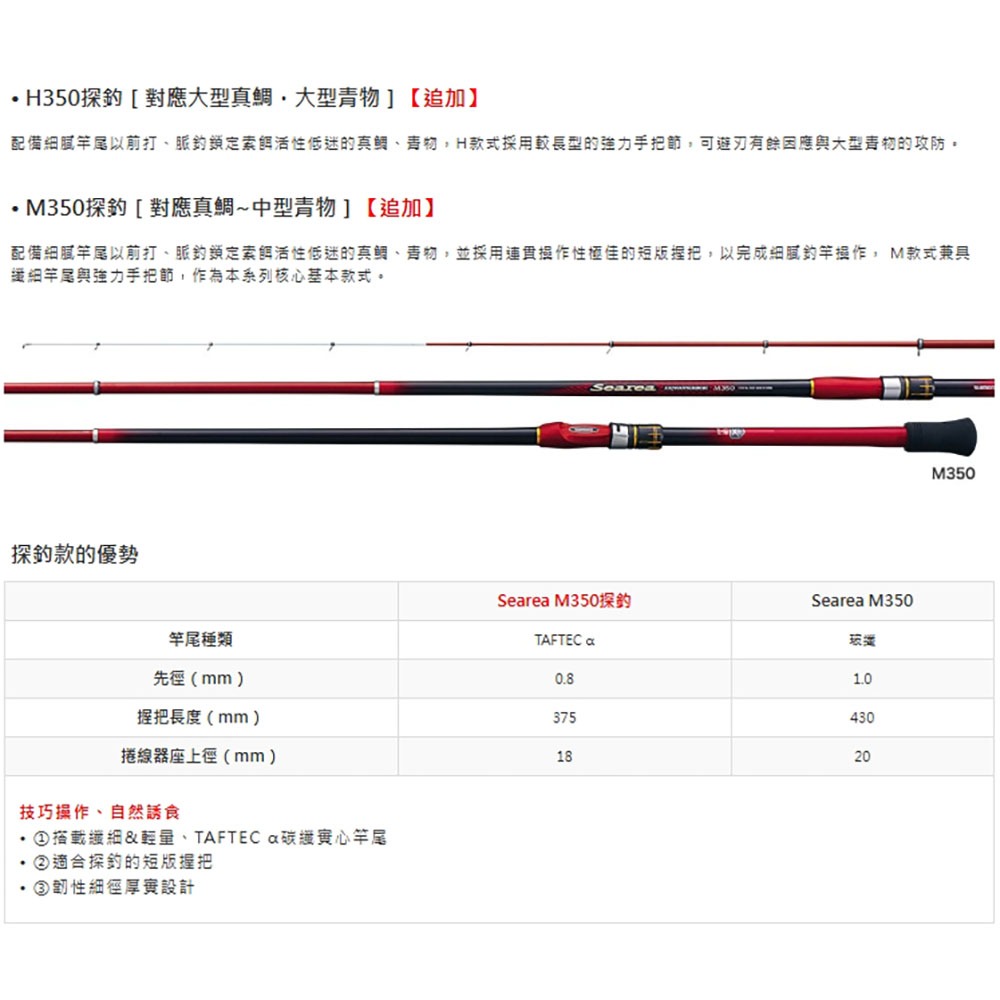 紅海釣具企業社【SHIMANO】SEAREA 海上釣堀 小繼竿 磯釣竿 磯竿 蚵棚 魚竿 需宅配 磯‧防波堤竿-細節圖4