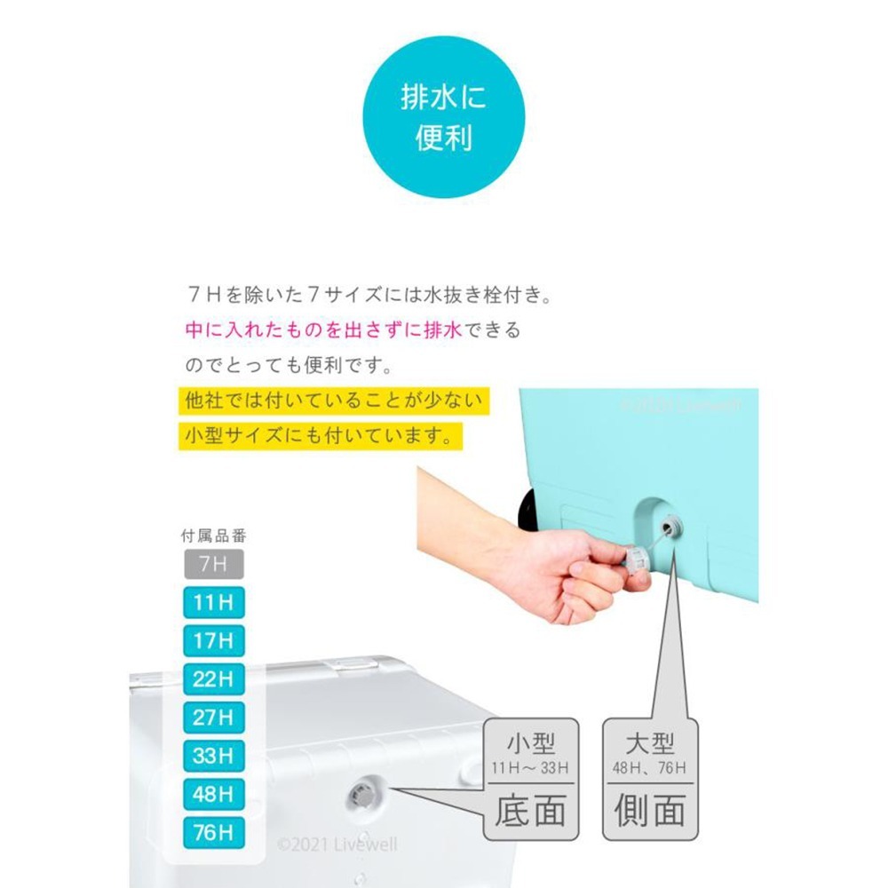 中壢鴻海釣具【SHINWA】伸和HOLIDAY CBX-17L 冰箱  硬式冰箱 保冷冰桶 釣魚冰箱 露營 (日本製)-細節圖9