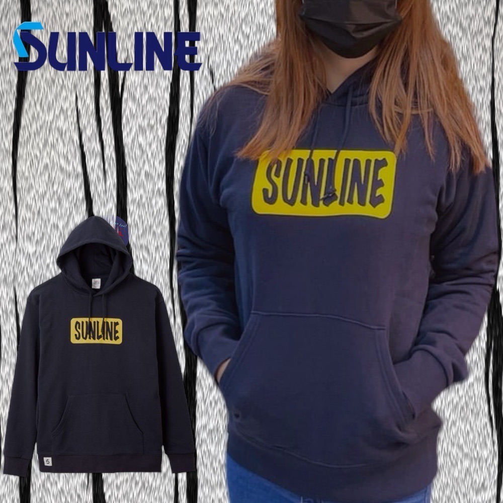 鴻海釣具企業社《SUNLINE》SUW-1811PK 藍色長袖連帽衫 長袖帽T 釣魚休閒衣著-細節圖2