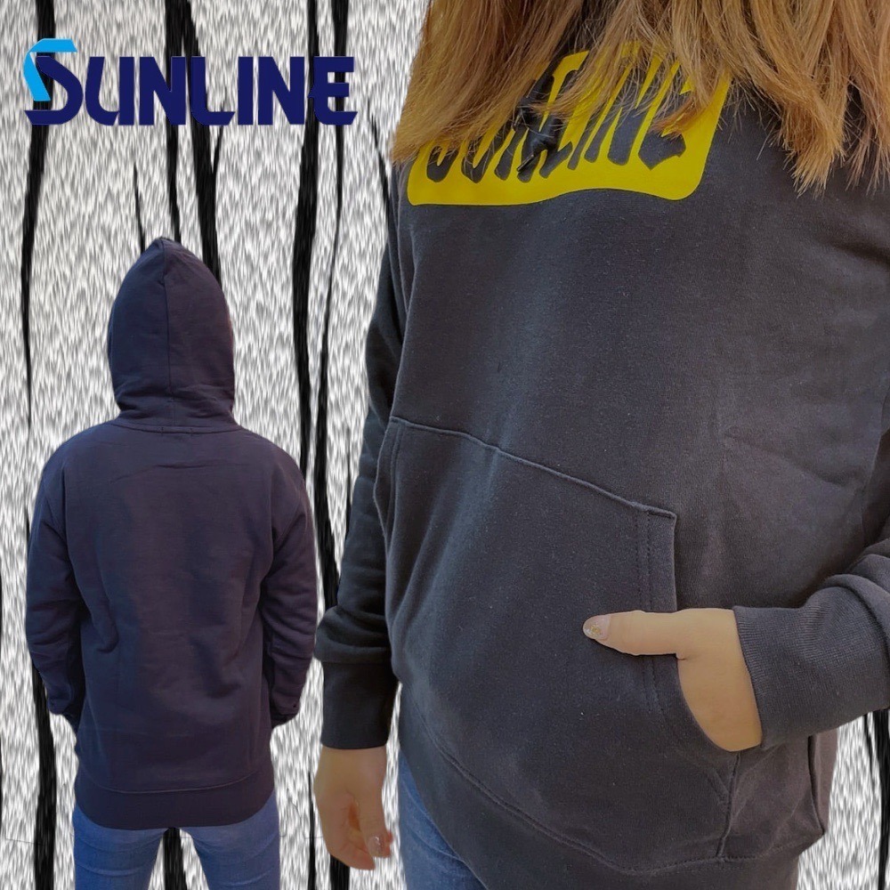 鴻海釣具企業社《SUNLINE》SUW-1811PK 藍色長袖連帽衫 長袖帽T 釣魚休閒衣著-細節圖3