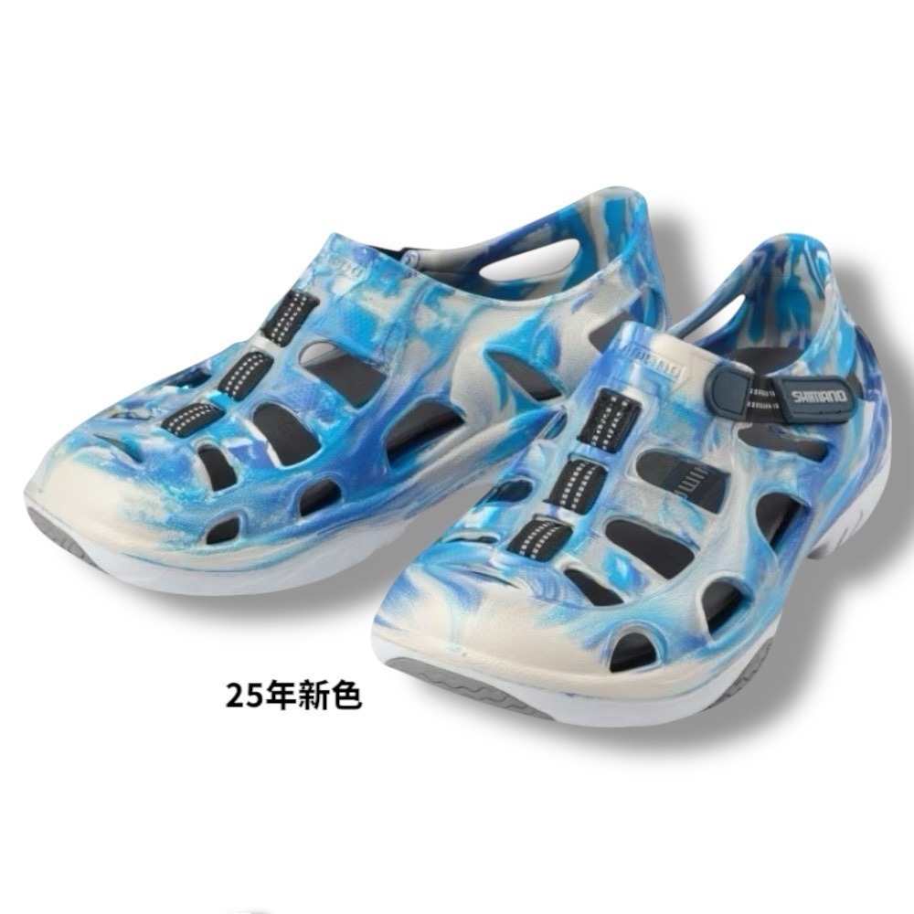 藍色迷彩x白色布希鞋-25年春夏款-新色