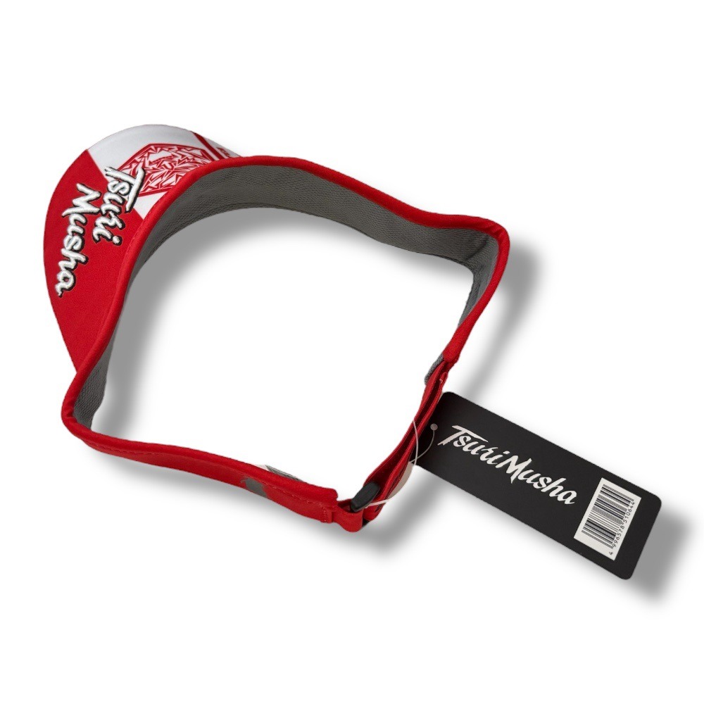 紅海釣具企業社【TSuriMusha】 刺繡遮陽帽  釣武者 紅色遮陽帽 (25年春夏款)-細節圖4