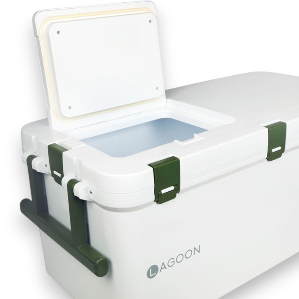 中壢紅海釣具【SHINWA】伸和冰箱 LAGOON 45L 硬式冰箱  保冷冰桶 釣魚冰箱 露營 日本製-細節圖5