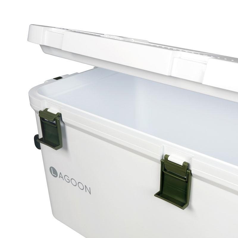 鴻海釣具企業社《SHINWA-伸和日本製》 LAGOON 45L 硬式冰箱  保冷冰桶 釣魚冰箱 露營 日本製-細節圖11
