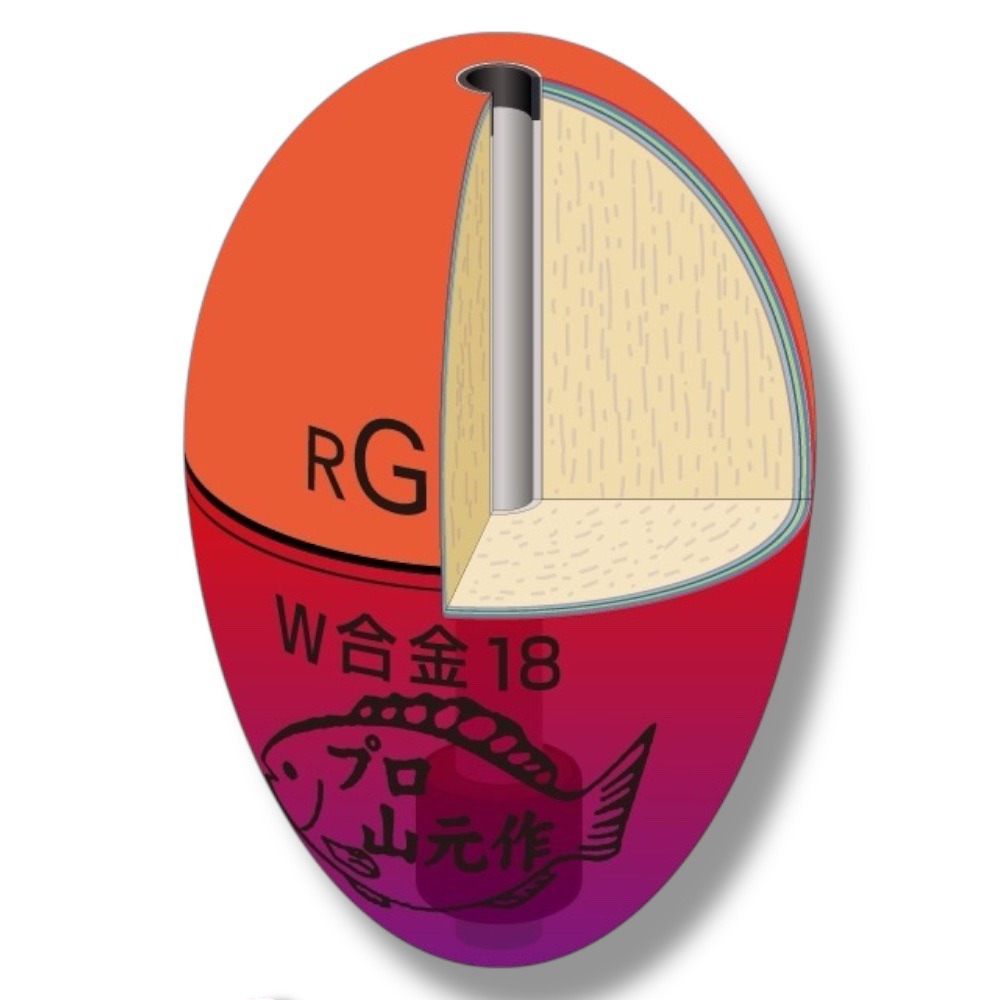 紅海釣具企業社 【山元工房】山元八郎 W合金18 (R) (橘色) 磯釣阿波 山元作-細節圖3