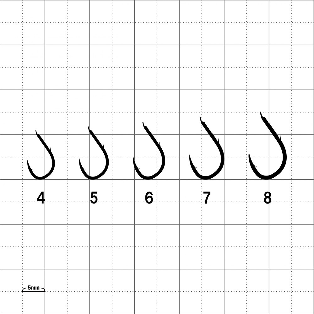 中壢紅海釣具【gamakatsu】デカケングレ 單背刺黑白毛磯釣鉤 魚鉤 海釣鉤-細節圖7