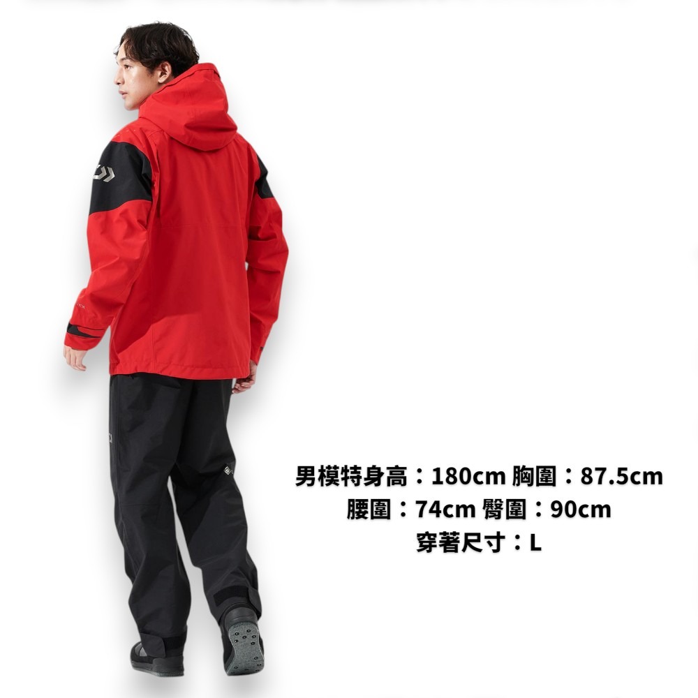 中壢紅海釣具【DAIWA】DR-1825 GORE-TEX Combi-up 黑色釣魚雨衣套裝 [25年款]-細節圖3