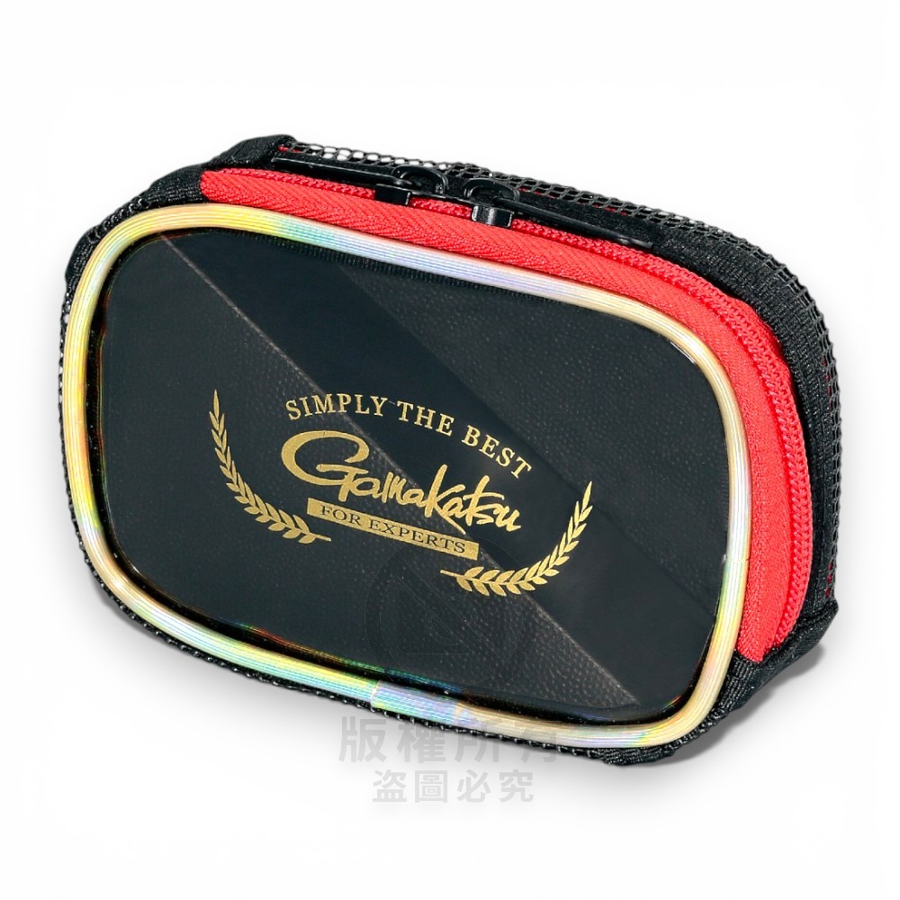 中壢紅海釣具【gamakatsu】黑色x金色1部屋阿波袋 置物袋 收納袋-細節圖2