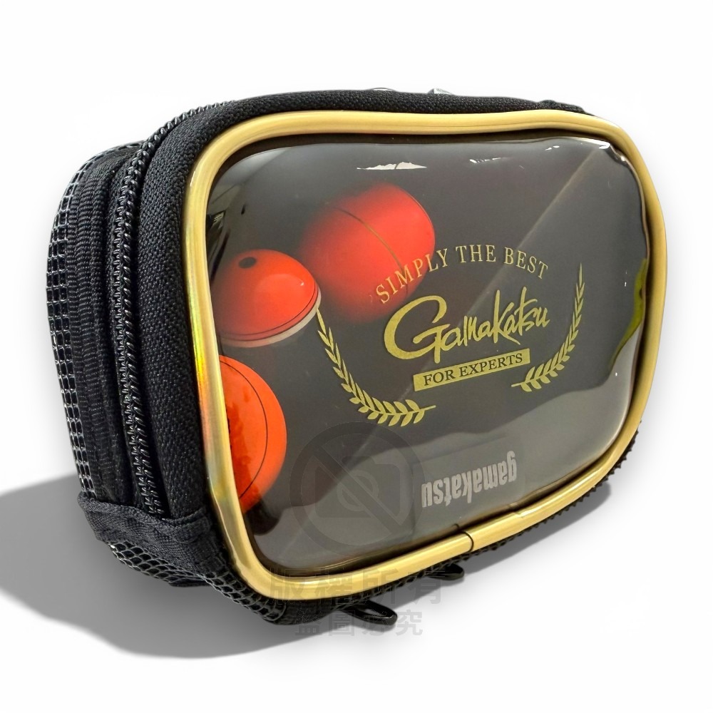 中壢紅海釣具【gamakatsu】黑色x金色1部屋阿波袋 置物袋 收納袋-細節圖3