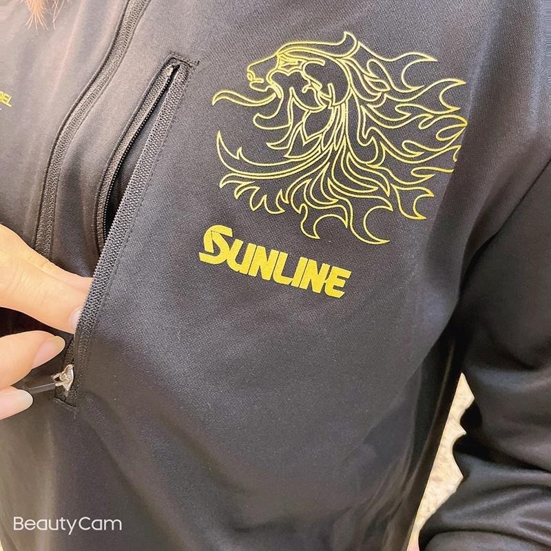 中壢鴻海釣具 《SUNLINE》SUW-5575HT 黑色半拉鍊保暖長袖上衣-細節圖4