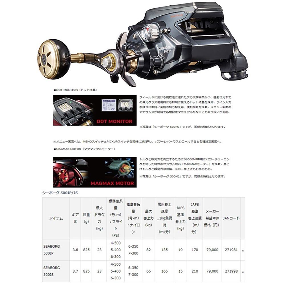 鴻海釣具企業社《DAIWA》 SEABORG  500JP 電動捲線器-細節圖6