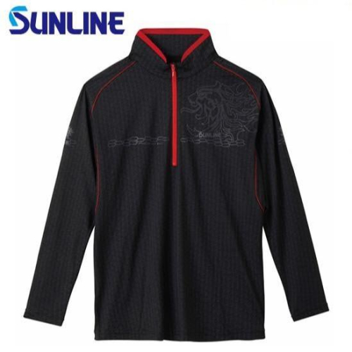 鴻海釣具企業社《SUNLINE》SUW-5570CW 黑色長袖 涼感衣 釣魚衫