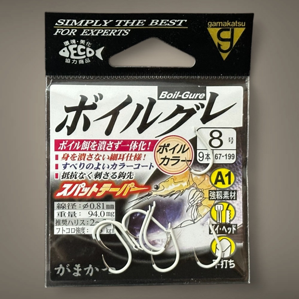 紅海釣具企業社【gamakatsu】A1 ポイルグレ 黑白毛魚鉤 有倒鈎 白鈎 磯釣 黑毛 白毛-規格圖10