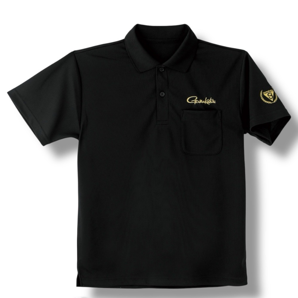 紅海釣具企業社【gamakatsu】GM-3783 黑色×金色短袖Polo 衫(25年款)-細節圖2