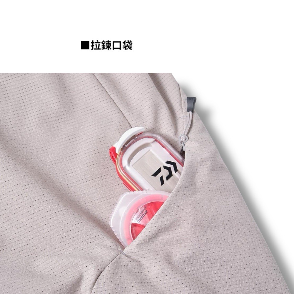 紅海釣具企業社【DAIWA】 DP-8625 黑色防潑水透氣短褲 [25年款]-細節圖5