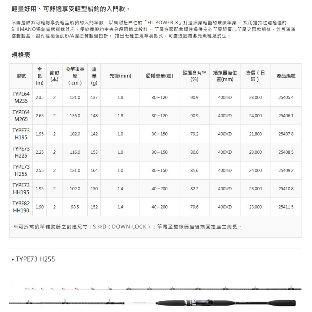 紅海釣具企業社【SHIMANO】LIGHTGAME BB Moderato 船竿 釣竿 手持船竿 限宅配-細節圖6