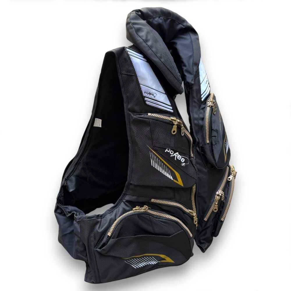 中壢紅海釣具【pokee】PK-1802 救生衣 釣魚救生背心-細節圖3