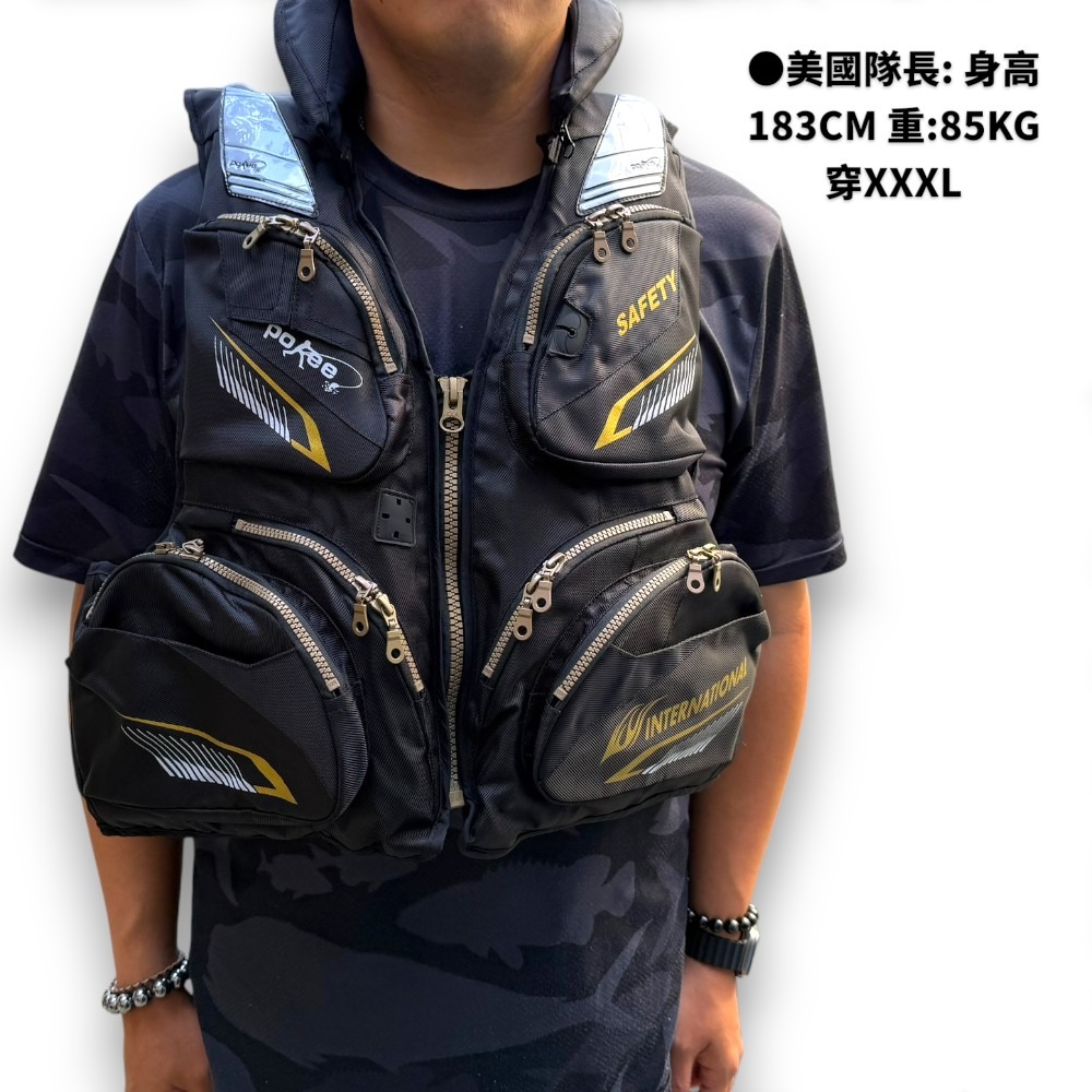 中壢紅海釣具【pokee】PK-1802 救生衣 釣魚救生背心-細節圖7